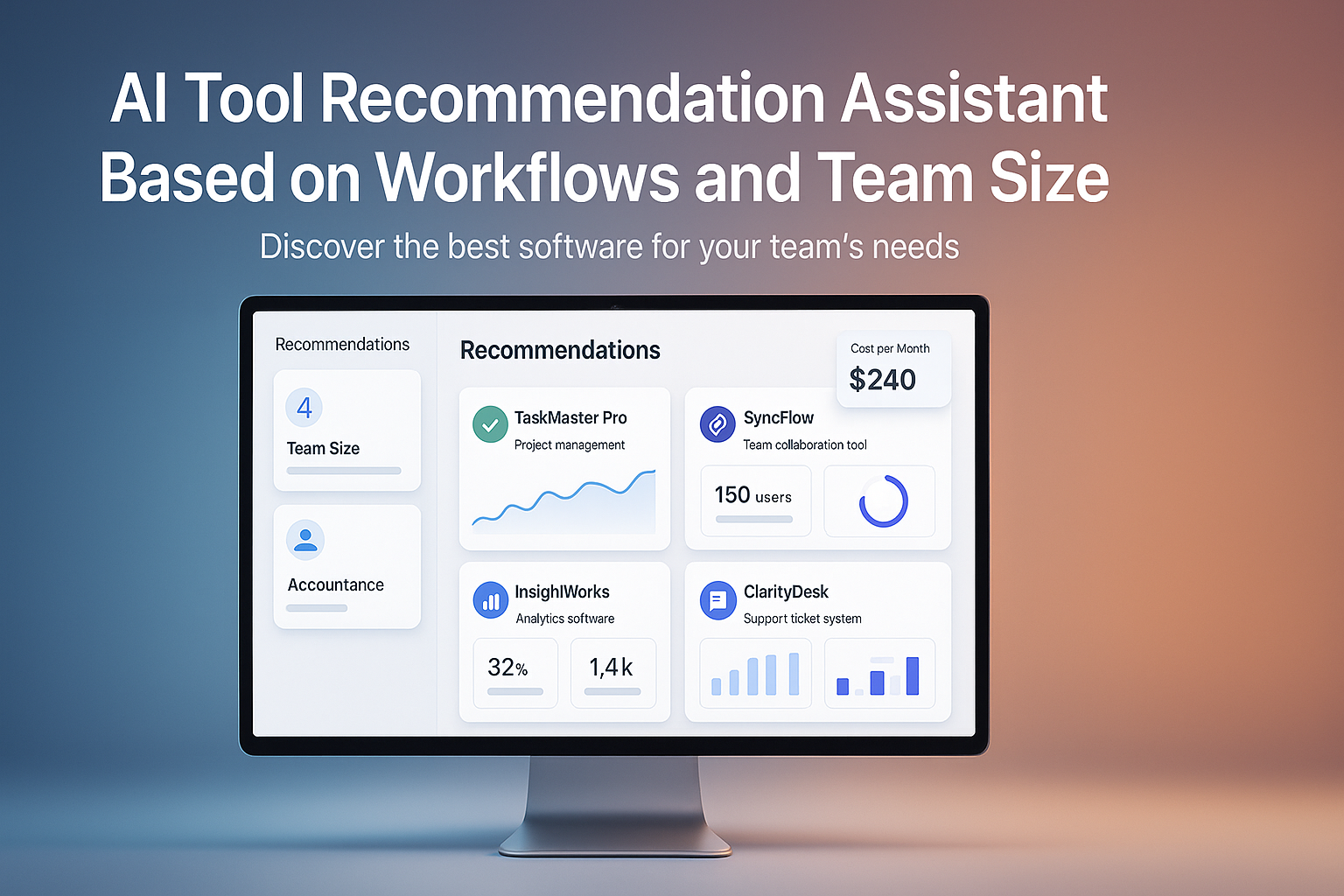 AI Tool Recommendation Assistant Based on Workflows and Team Size