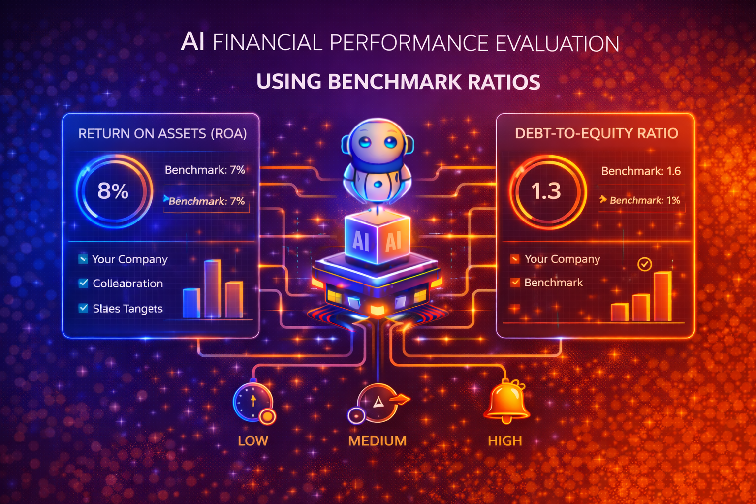 AI Financial Performance Evaluation Using Benchmark Ratios